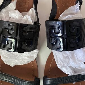 Tory Burch sling back block sandal heel